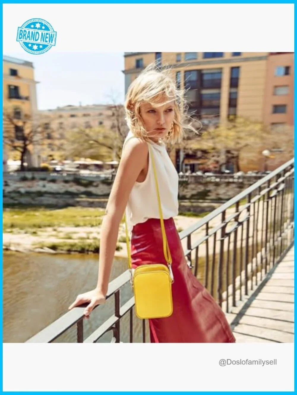 Small Crossbody Bag with Multiple Zipper Pockets Adjustable Strap for Essentials